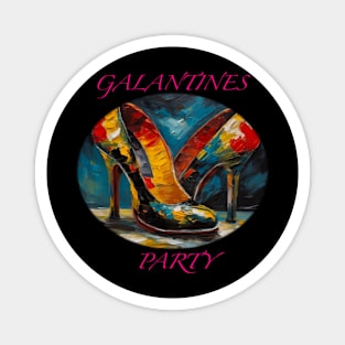 Galentines part hand painted shoes Magnet